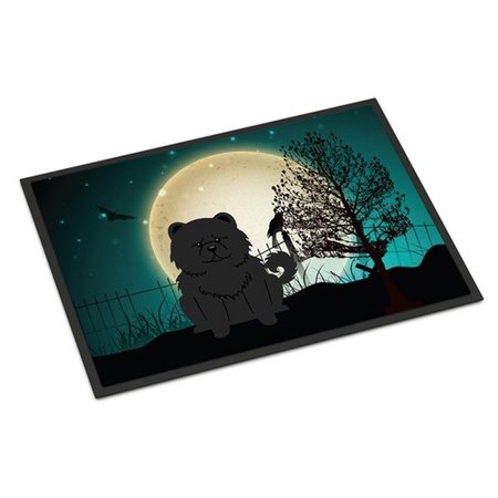 MICASA Halloween Scary Chow Chow Black Indoor or Outdoor Mat24 x 0.25 x 36 in. MI223561